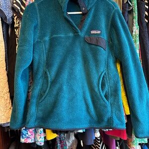 PATAGONIA Re-Tool Snap-T Epic Blue Fleece Pullover Sweater Women’s Size Small